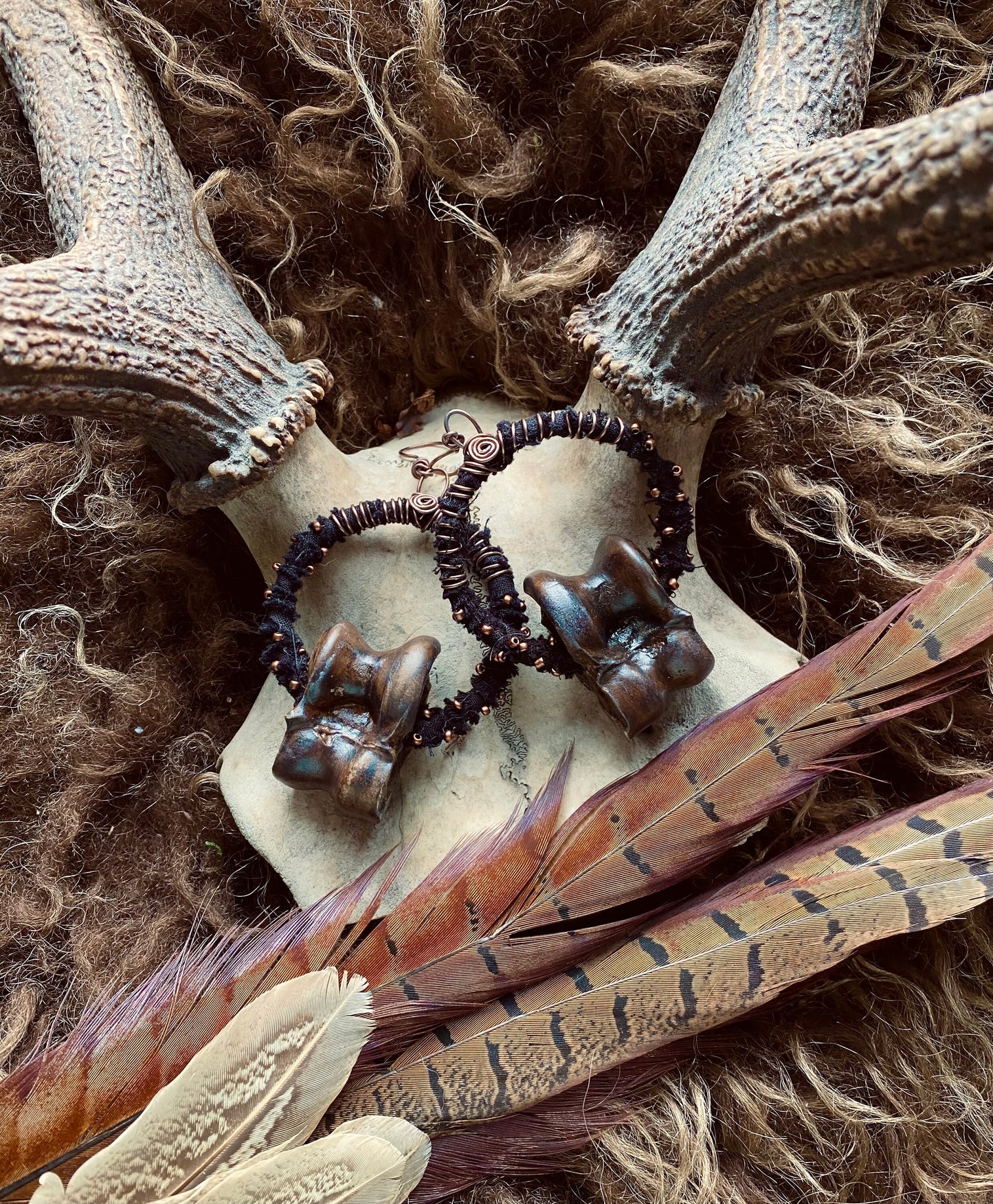 Handmade Deer Bone Ear Weights