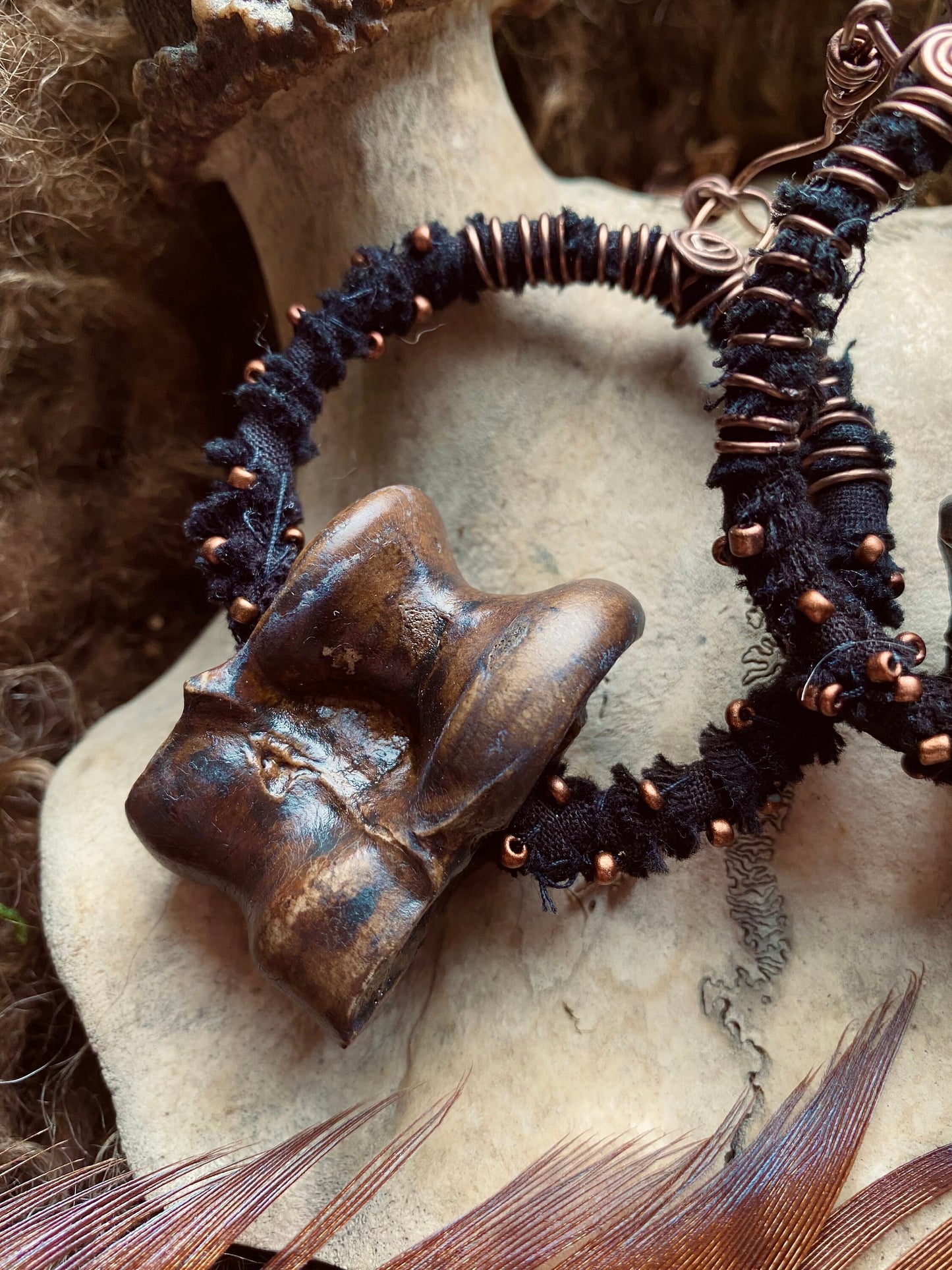 Handmade Deer Bone Ear Weights