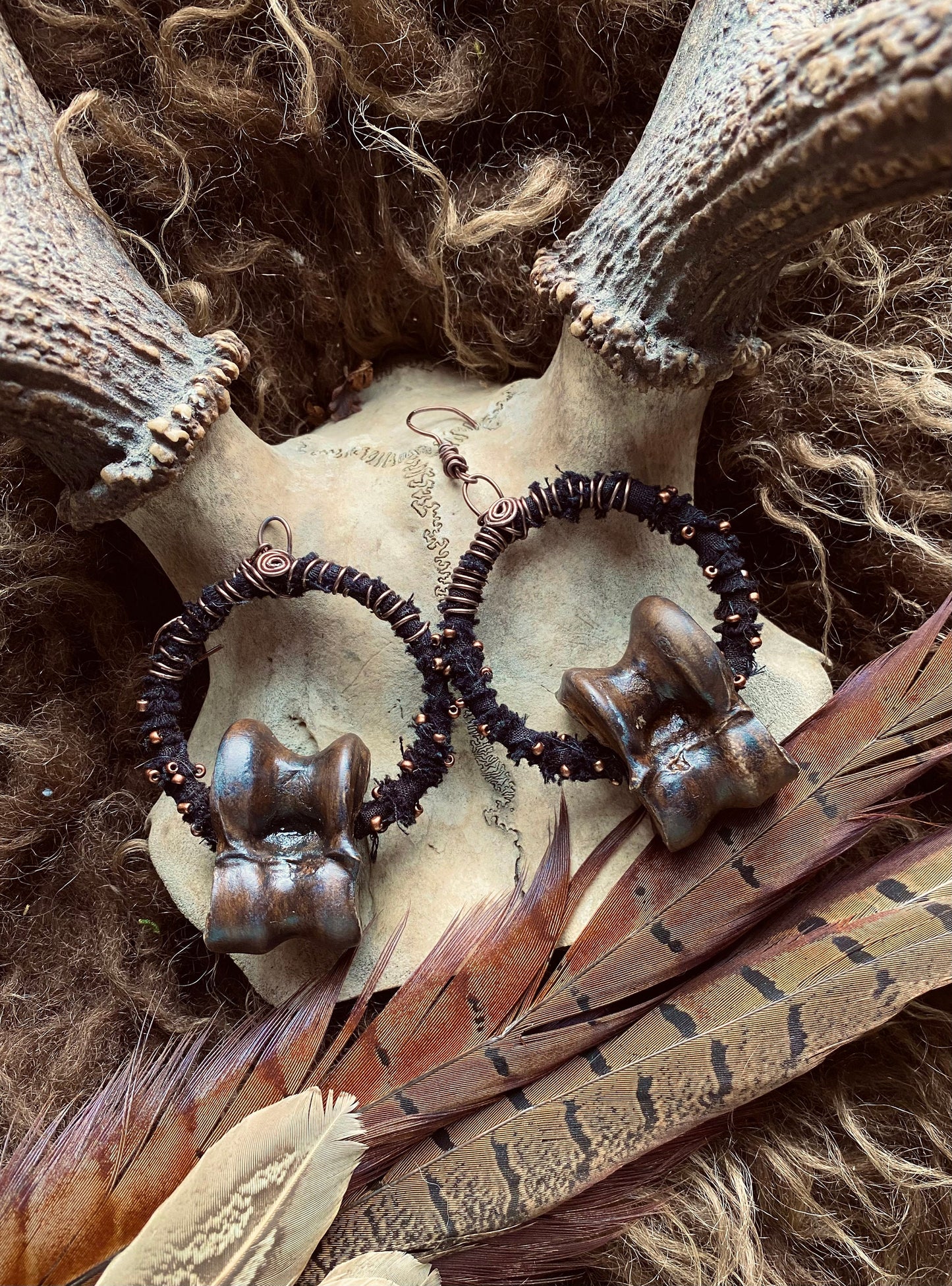 Handmade Deer Bone Ear Weights