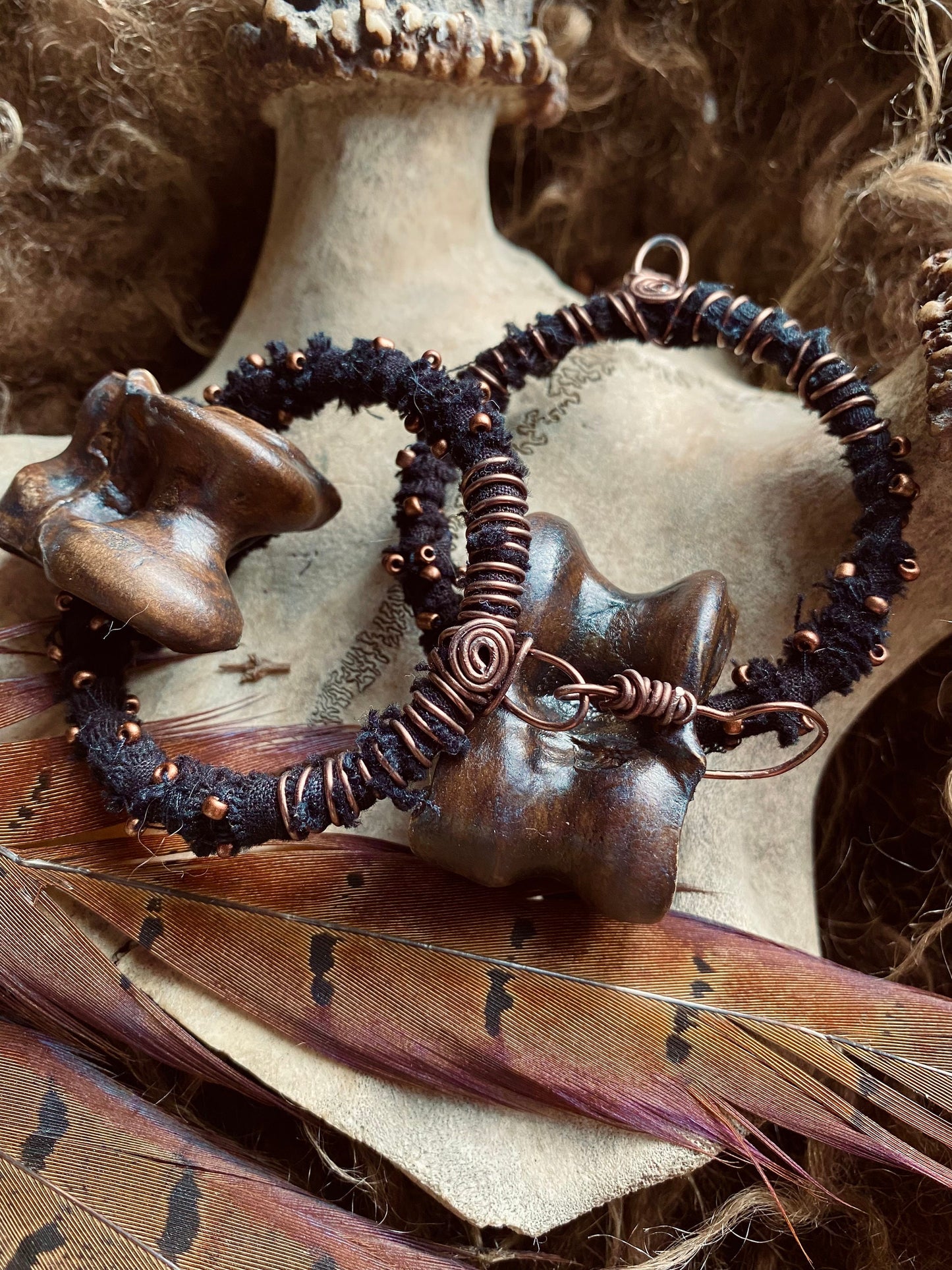 Handmade Deer Bone Ear Weights