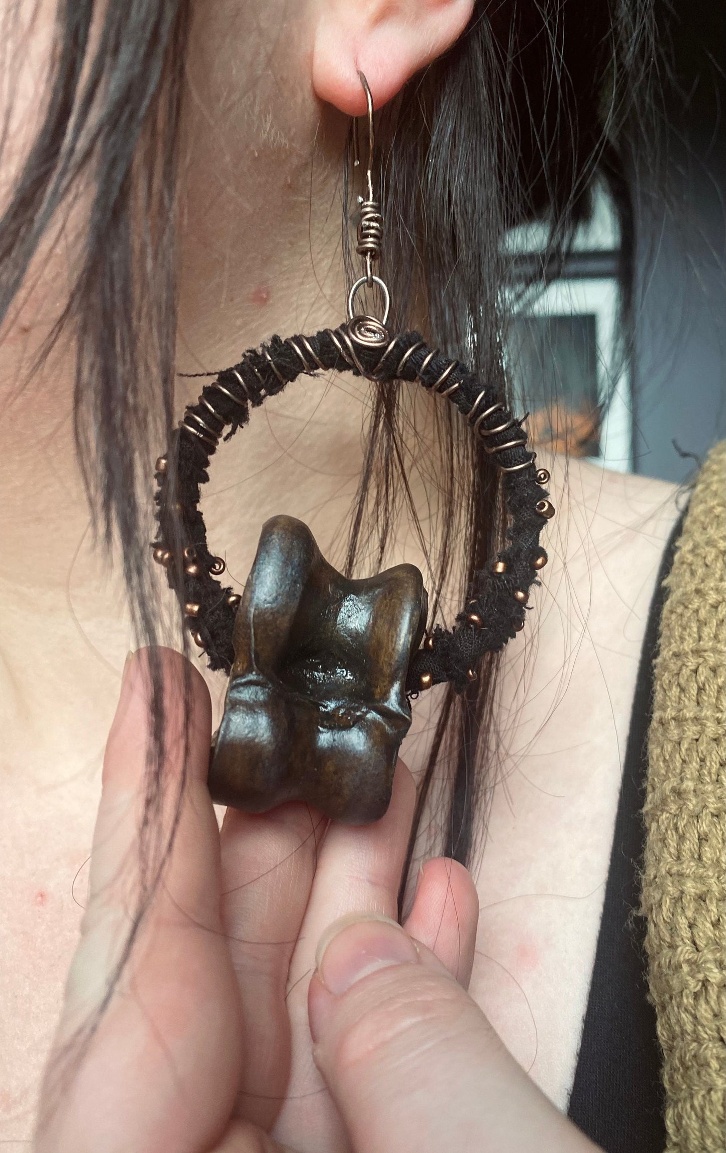Handmade Deer Bone Ear Weights