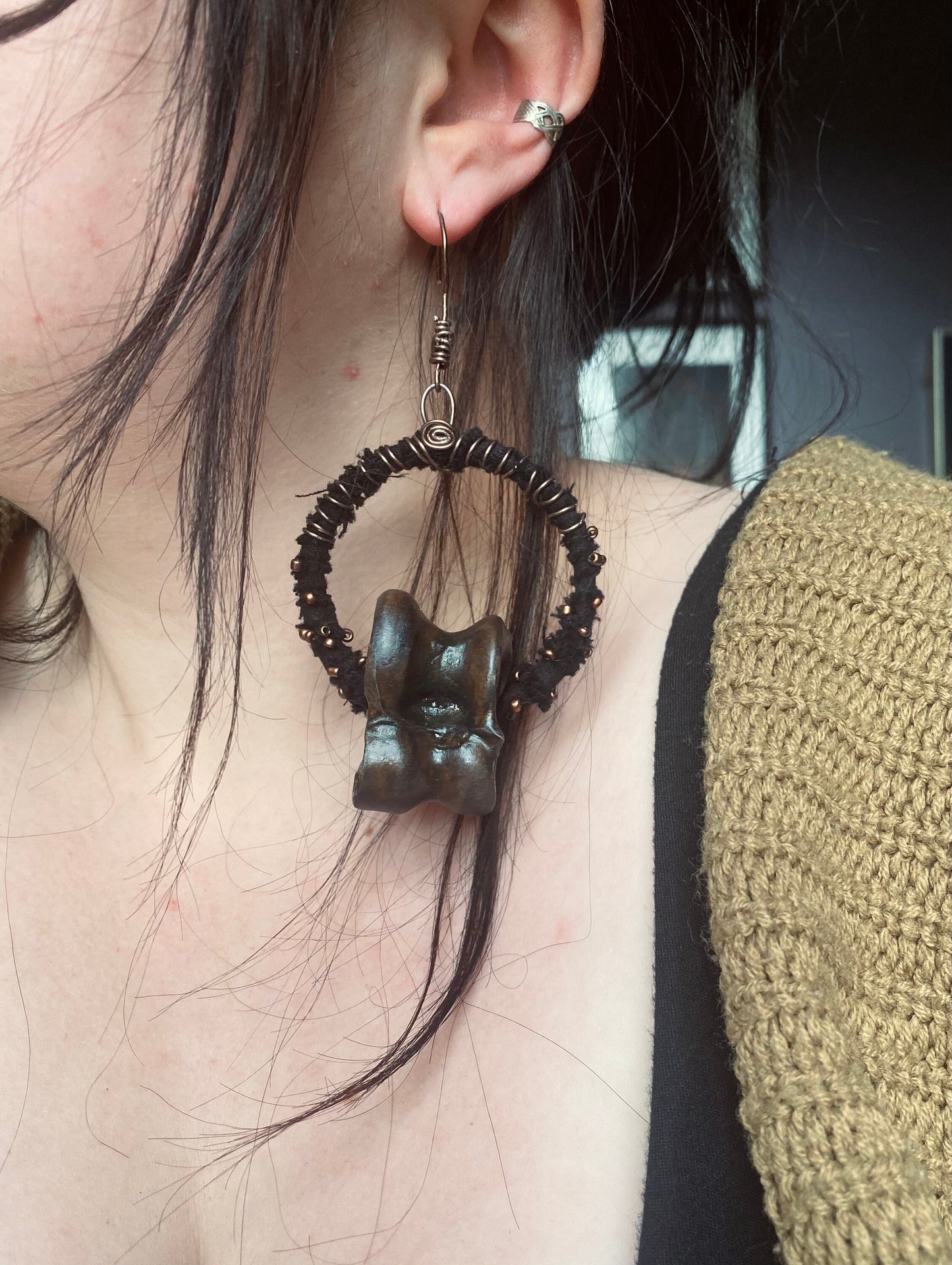 Handmade Deer Bone Ear Weights