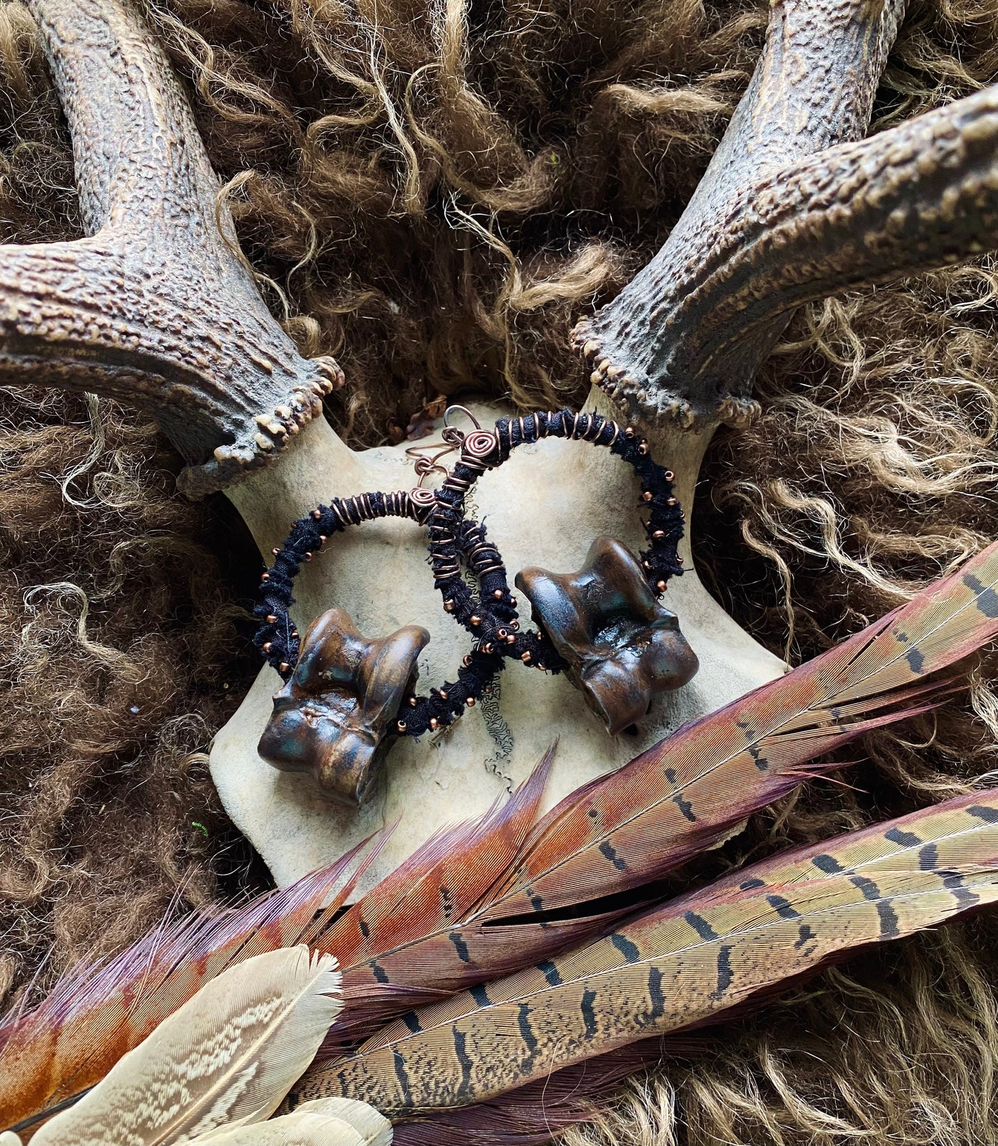 Handmade Deer Bone Ear Weights