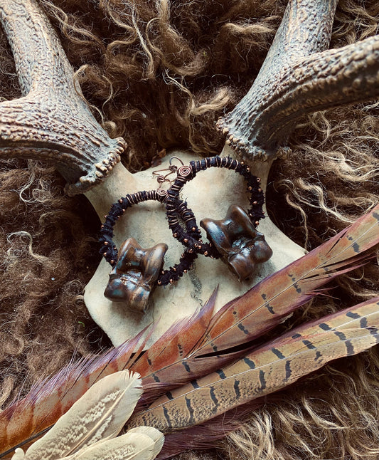 Handmade Deer Bone Ear Weights