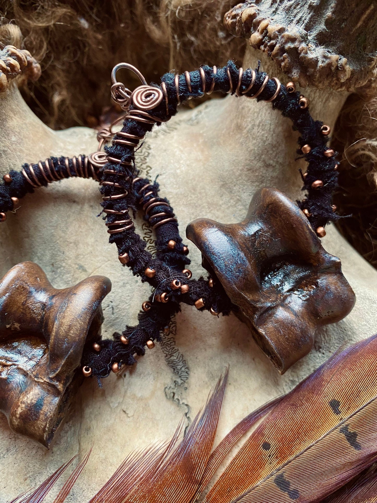 Handmade Deer Bone Ear Weights